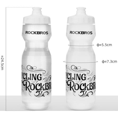 ROCKBROS Bicycle Water Bottle MTB Road Cycling Bottle Cage Outdoor Sports Plastic Portable Large Capacity Bike Drink Bottle