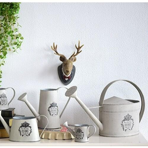 French Idyllic Iron Flowerpot Decoration Living Room Bedroom Flower Arrangement Bucket Cafe Flower Shop Flower Appliances