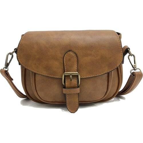 1 Pcs Women Shoulder Crossbody Bag PU Leather Large Capacity Vintage for Mobile Phone New