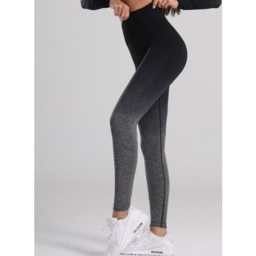 LANTECH Women Gym Yoga Seamless Pants Sports Clothes Stretchy High Waist Tights Exercise Fitness Leggings Activewear Pants