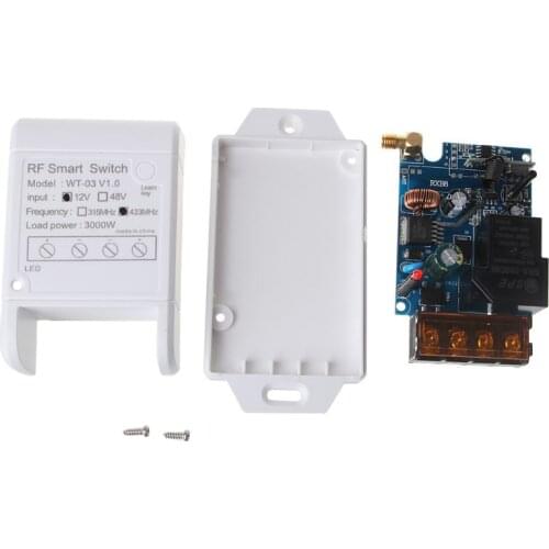 1Set DC12-48V Single Way Water Pump Remote Control Switch ON OFF Relay Receiver E65A