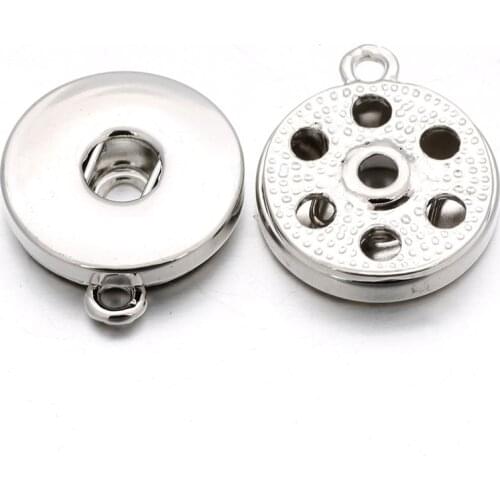 10pcs/lot Gold and Silver Color 18MM Snap Buttons Accessory For DIY Snap Bracelets& Necklace Jewelry Findings ZM003