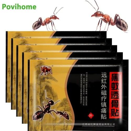 16pcs Ants Pain Relief Plaster Arthritis Joint Cervical Patch Knee Back Stickers Body Massage Chinese Herbal Medicine Patches