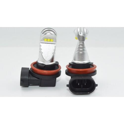 2pcs H11 LED fog lights Super Bright Car DRL Daytime Running Light Fog Lamp Light Source 6000K White 12V-24V