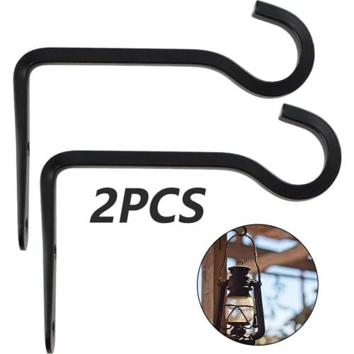 2pcs Balcony Plant Flower Pot Wrought Iron Hooks Holder Wall-mounted Shelf Home Decor Room Wall Hook Hanging Clothes Iron Basket