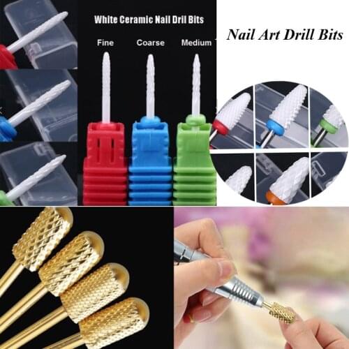 24 style Ceramic Nail Drill Bit Collection | Cuticle Bits & E-File Nail Prep | Nail Art Manicure Tools #TH05-TH11