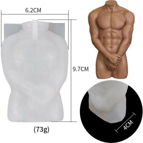 Art Human Body 3D Candle Mold Silicone Soap Wax Mould Female Male Design Fragrance Sexy Torso Candle Resin Gypsum Cake Mould