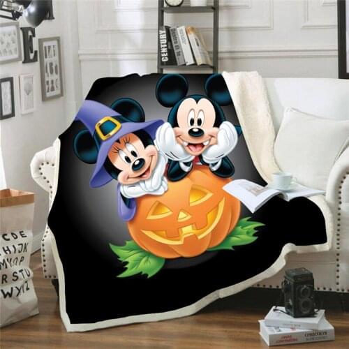 3D Print Halloween Fleece Blanket Cartoon Pumpkin Blanket Coral Blanket on Sofa Bed Kid Halloween Gift Home Warm Blanket