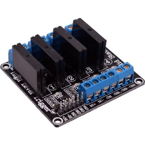 50PCS/LOT 5V 4 Channel OMRON SSR G3MB-202P Solid State Relay Module with Resistive Fuse