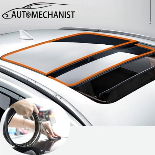 Car Sunroof Waterproof Seal Strip Sunroof Seal Protector Sticker For Car Windshield Roof Rubber Sealing Strips Auto Accessories