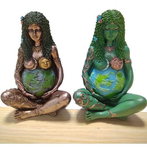 Goddess of Victory Resin Statue Mother Earth Decoration Modern Art Sculpture Creative Gift Home and Garden Decoration Statue