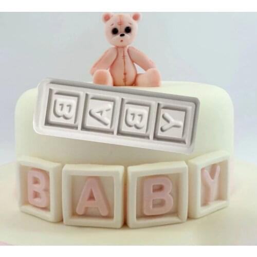 Baby Blocks Silicone Molds Fondant Cake Decorating Tools Silicone Molds Sugarcrafts Chocolate Baking Tools Cakes Gumpaste Form