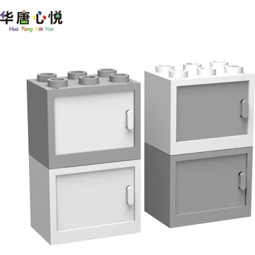 City Furniture Accessories Series 4532/4533 2x3x2 Cabinet Door 5PCS Building Blocks Educational Toys KiD Gifts Cities Parts Sets