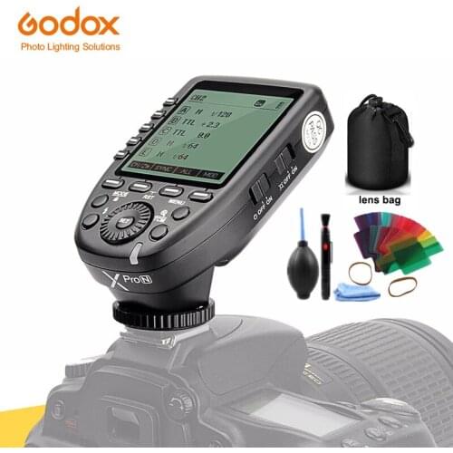 Godox Xpro-N i-TTL II 2.4G Wireless X system High-speed Sync Flash Trigger with Big LCD Screen Transmitter For Nikon DSLR Camera