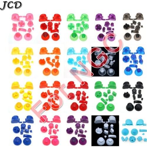 JCD Full set D Pads Power ON OFF Button for GameCube A B X Y L R Buttons and Analog Thumbstick Joystick Stick Cap for NGC