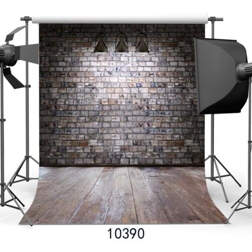 Brick Wall Photography Backdrops Wooden Floor Backgrounds for Photo Studio Portrait Photography Children Photo Background Custom
