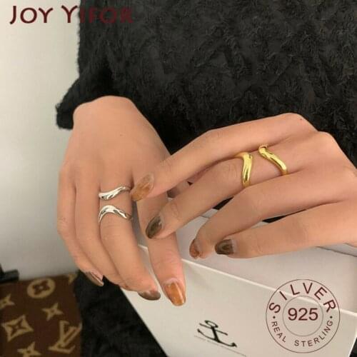Minimalist 925 Sterling Silver Rings for Women New Fashion Creative Twisted Wave Geometric Birthday Party Jewelry Gifts