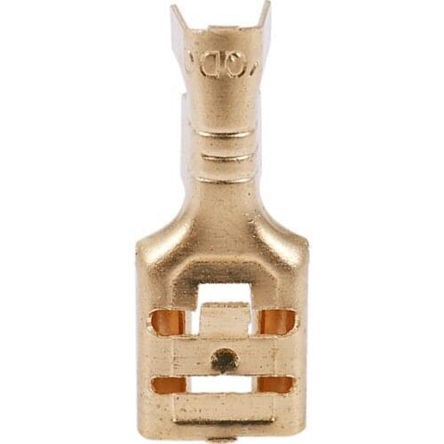 Brass 6.3 mm Connectors Female Spade Cable Terminals, 20 Piece