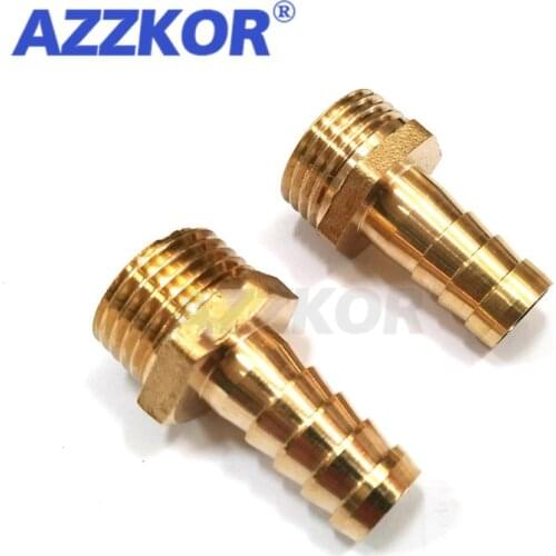 Brass Hose Male Fitting Brass Pagoda Pipe Fitting 6-12mm Hose Barb Tail1/8"1/4"3/8"1/2"BSP Male Thread Copper Connector Adapter
