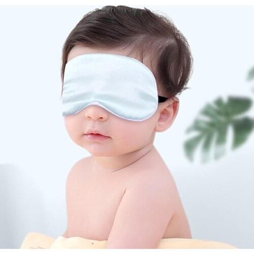 Toddler Kids Baby Imitation Silk Sleep Eye Mask with Adjustable Strap Infant Blocking Lights Sunscreen Smooth Shading Blindfold
