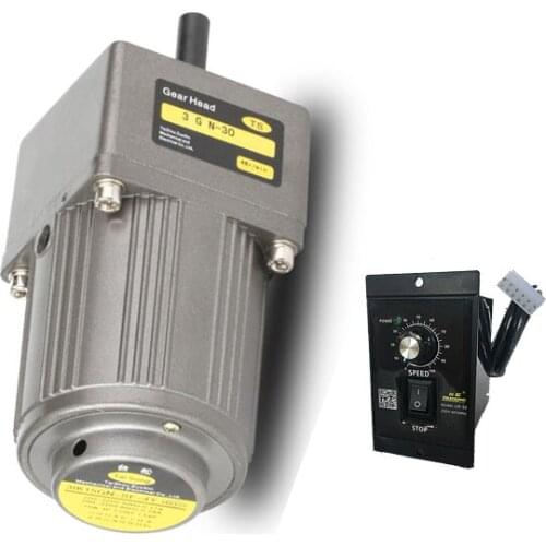 AC220V 50HZ/60HZ 25W AC geared motor, high torque, reversible, speed control motor + speed controller