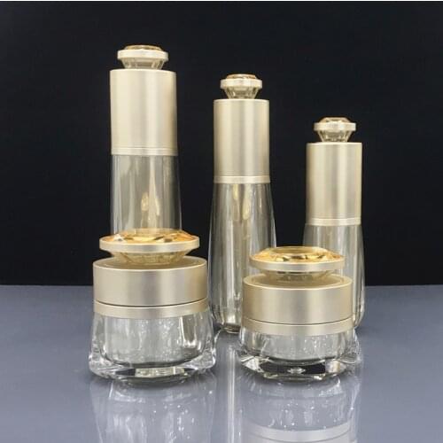 5pcs 30g 50g Empty Cream Bottle Gold Colour Refillable Makeup Jar Pot Travel Cream Lotion Cosmetic Container