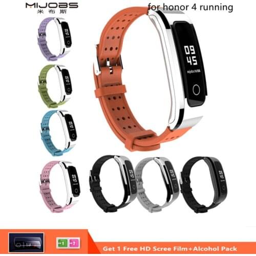Mijobs Youth strap wristband For Huawei Honor Band 4 Runnning Version Smart Wristband Sport Bracelet Honor Band4 Strap Running
