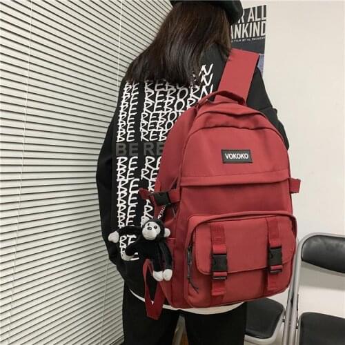 School Backpack Simple Korean Womens Large Capacity Students Backpacks for Girls Teenager Schoolbag Travel Female Bags Unisex