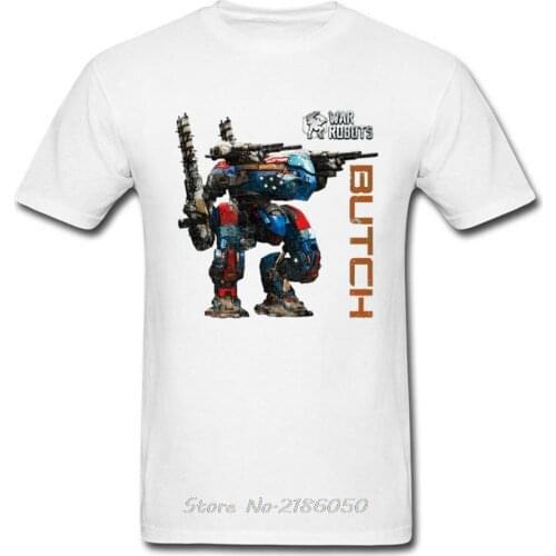 Coolest Men T Shirts WR Butch V4 Punk T-shirt War Robots Printed On Mens Clothes Summer Green Tops Hipster Tees Harajuku