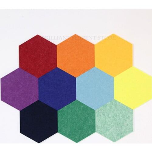 Hexagonal Felt Wall Sticker Hexagon Felt Board Multifunction 3D Decorative Home Message Board Self-Adhesive Kids Room