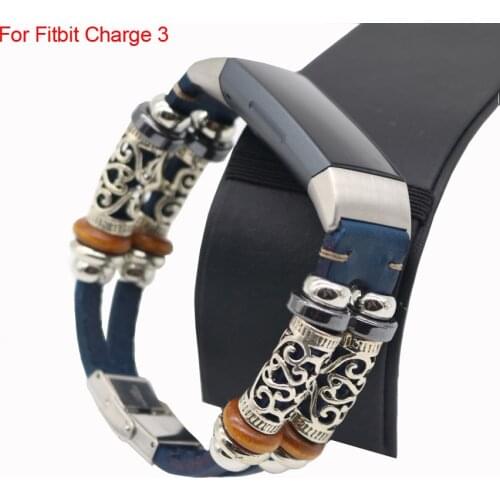 For Fitbit Charge 4 Band Genuine Leather Replacement Watch Band Wrist Strap for Fitbit Charge 3 Smart Watch Belt Bracelet