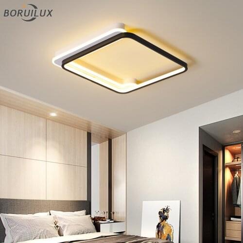 Simple Round Square Modern New LED Chandelier Lights For Living Study Room Bedroom Apartment Kitchen Lamp Remote Indoor Lighting