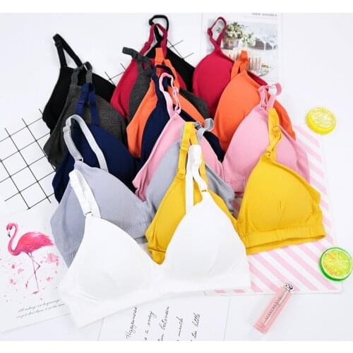 Training bras young girls underwear candy color vest sports bra Teenage Girl Underwear Bras for Teens Kids Young Girls Lingerie