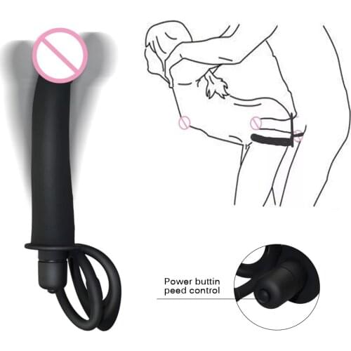 Double Penetration Vibrator Sex Toys for Man Penis Strap on Dildo cock Vibrators butt Anal Plug for Adult couples products