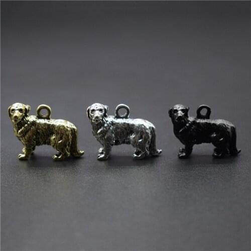 Vintage Retro Golden Retriever Pendant Necklaces Cute Golden Retriever Charm Necklaces Jewellery