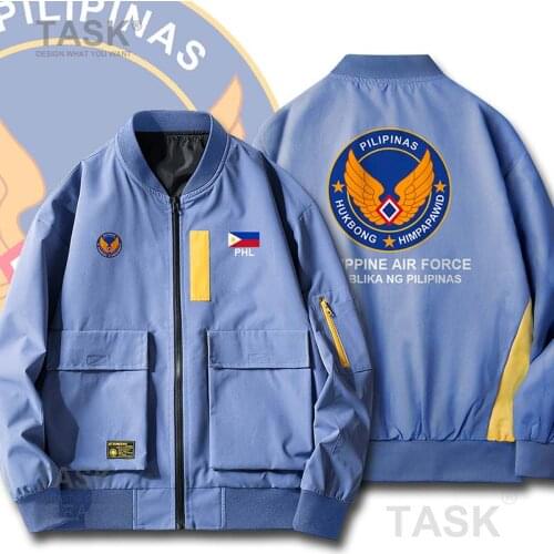 Military Army Jackets Air Force Philippines Pilipinas PH PHL PHI country Casual Streetwear Mens Bomber Jackets Tooling clothes