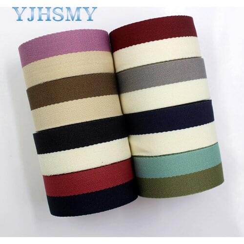 YJHSMY I-181103-121,5yards/lot,25mm Double-sided two-color striped ribbon DIY handmade bow headdress gift wrap materials