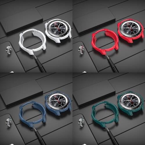 TPU Soft Edge Glass Screen Protector Case Shell Frame For Samsung Galaxy Watch 46mm Band S3 Classic/ Frontier Protective Cover