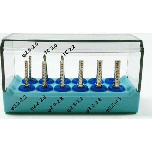 2Sets 1set/9pc Dental Implant Tool Long Parallel Pin Depth Guide Instrument φ2.0-4.1mm