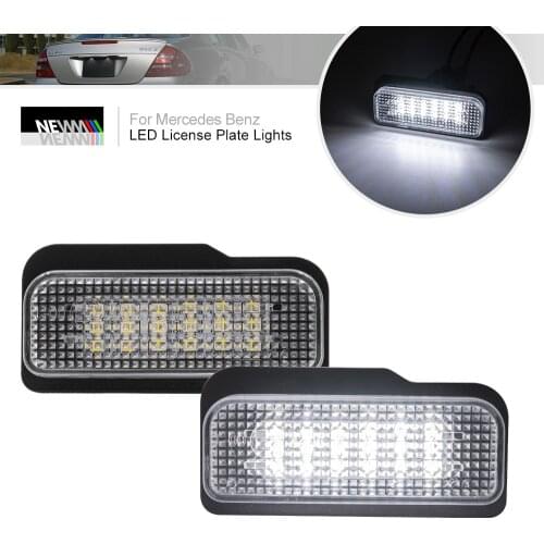 For Benz C-Class S203 E-Class W211 S211 CLS-Class W219 SLK-Class R171 E320 E350 E550 E63 AMG SMD White Led License Plate Lights