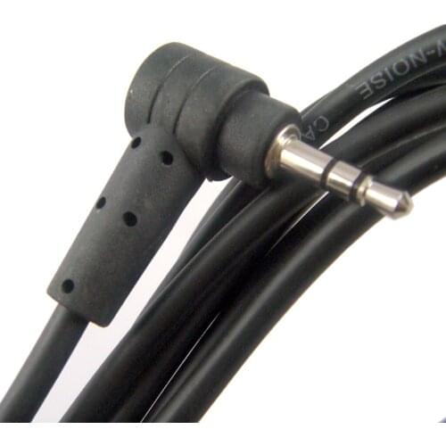 6.35mm Right Angle Jack Plug Guitar Accessory 3.5mm Lead Audio Amp Cable Black
