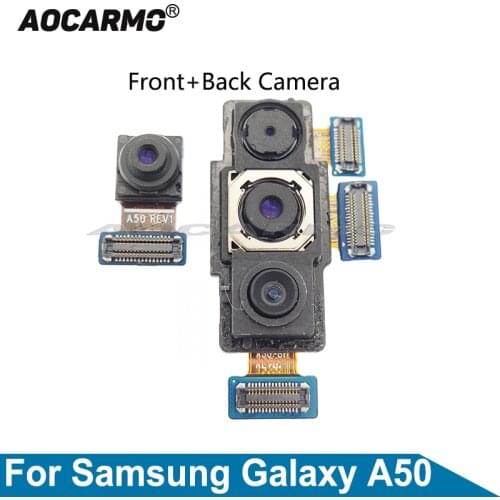 Aocarmo For Samsung Galaxy A50 A505 A505F SM-A505F Rear Back Big Camera Facing Front Camera Flex Cable Repair Parts