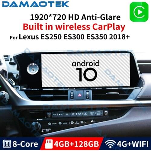 DamaoTek 10.25" Android 10 car navigator For Lexus ES250 ES300 ES350 2018+ multimedia car DVD player wireless carplay touchpad