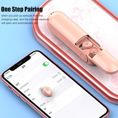 Bluetooth Wireless Headphone 5.0 Workout Earphone 2000mAh Charging Box 9D HiFi Stereo Sport Waterproof Headset with Microphone