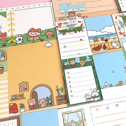 1pack memo pad Notes Self-adhesive Sticky Note Cute Notepads Stickers Paper Planner Stickers Stationery Office School