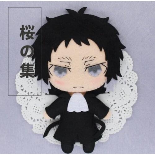 Bungo Stray Dogs Anime Handmade DIY Key Ring Pendant DIY Material Package Assemble By Cutting and Sewing Akutagawa Ryunosuke