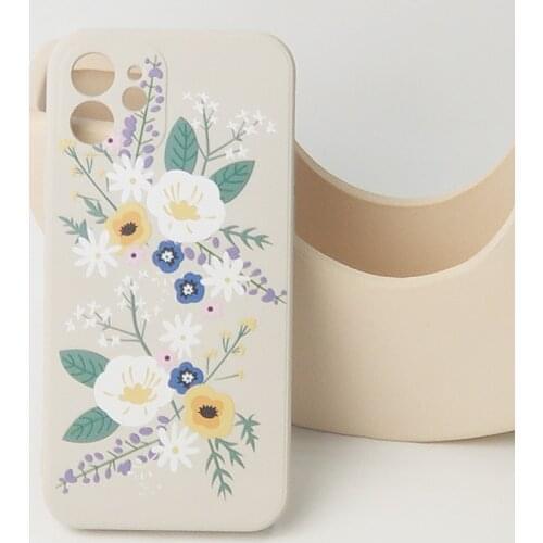Smartphone Case for Xiaomi Redmi Note 10 Pro 7 9s 8A 10X 4G 5G K40 K20 K30U Cell Phone Soft Silicone Lens Protection Flower