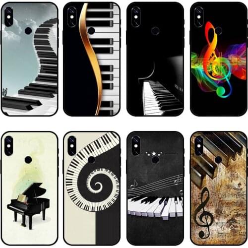Black white music piano keys notes Phone Case For Xiaomi Redmi note 7 8 9 pro 8T 9A 9S Mi Note 10 Lite pro