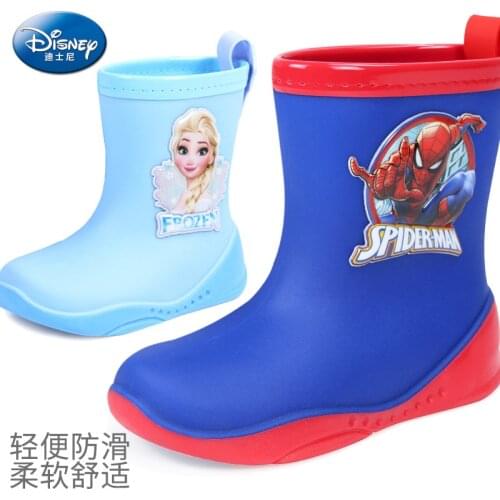 Disney children rain boots boys girls kids baby students non-slip mid-tube Mickey Princess four seasons rain boots water shoes