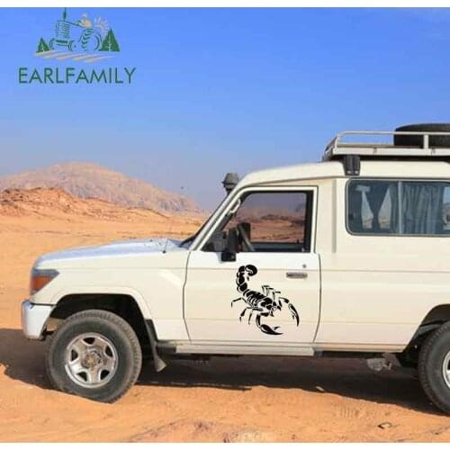 EARLFAMILY 58cm x 55.1cm Cute Scorpion Car Stickers Car Styling Vinyl Big Decal Sticker for Home Cars Acessories Decoration